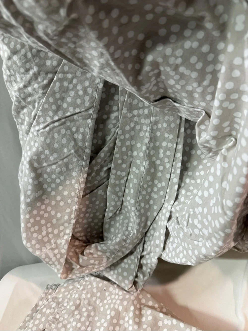 H&M Beige Dotted Duvet Cover Set